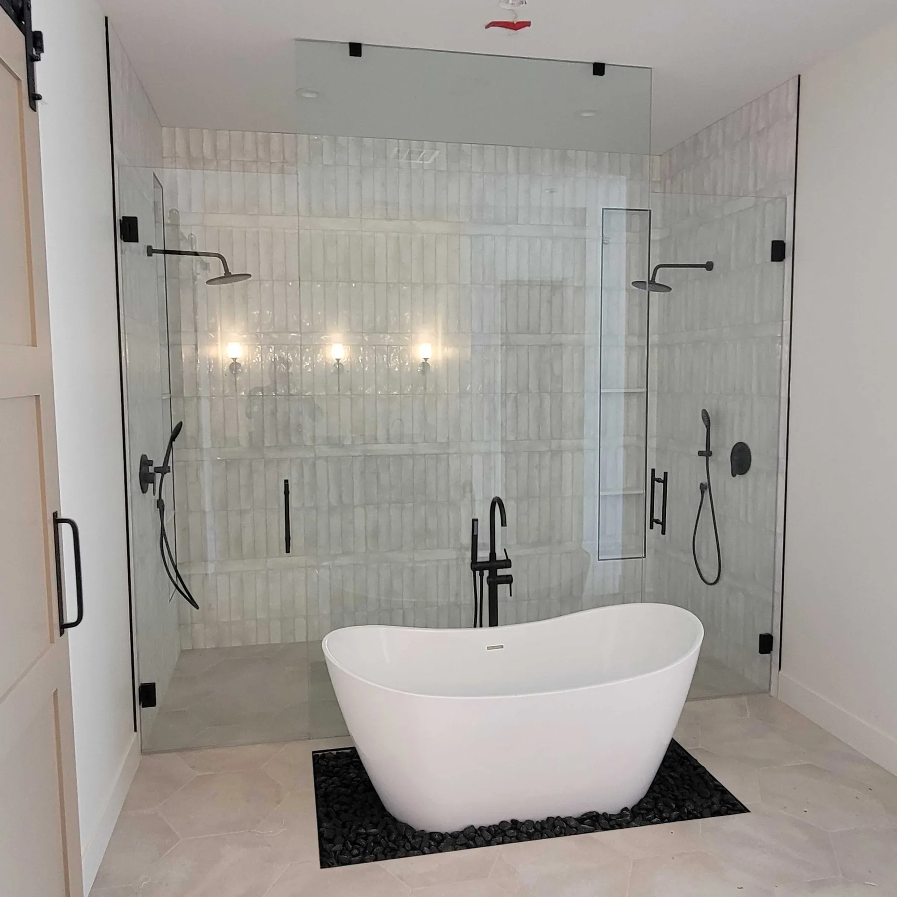 Bathroom remodel with shower tile by ACI Construction Group LLC in Phoenix