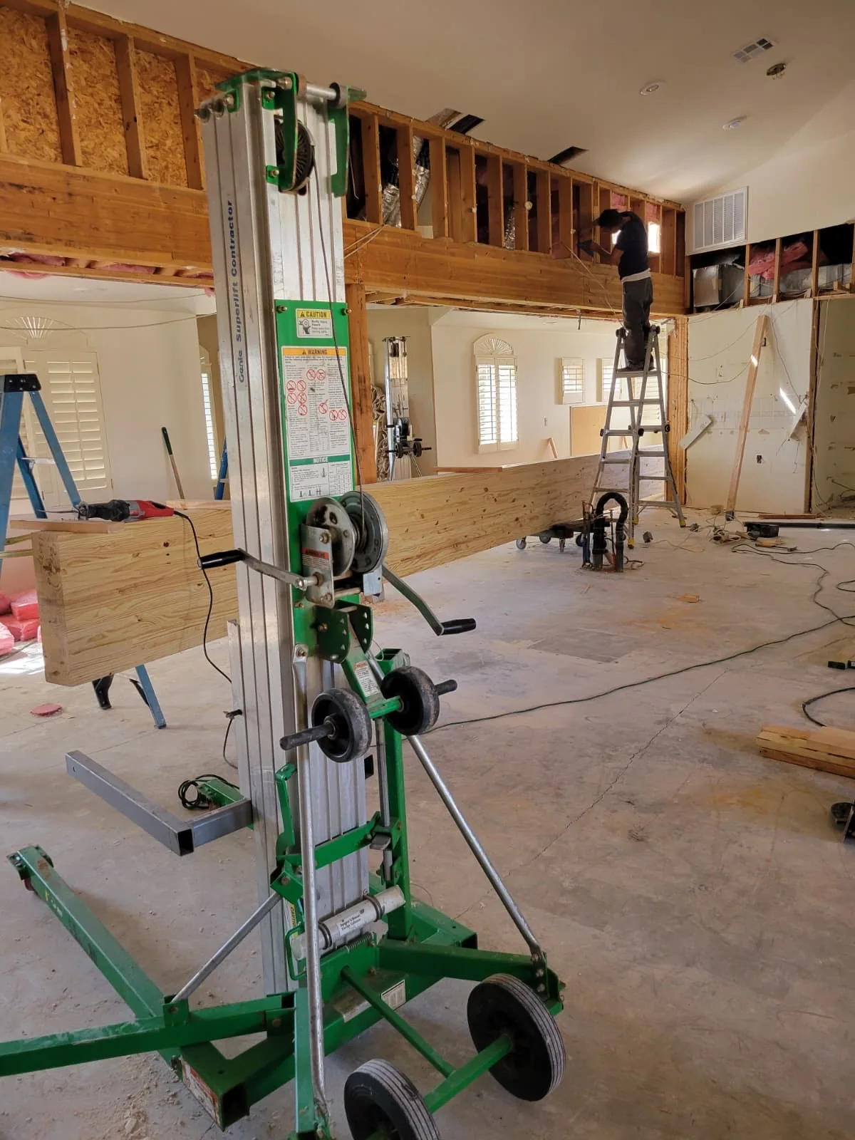 Drywall stage during home construction by ACI Construction Group LLC in Phoenix